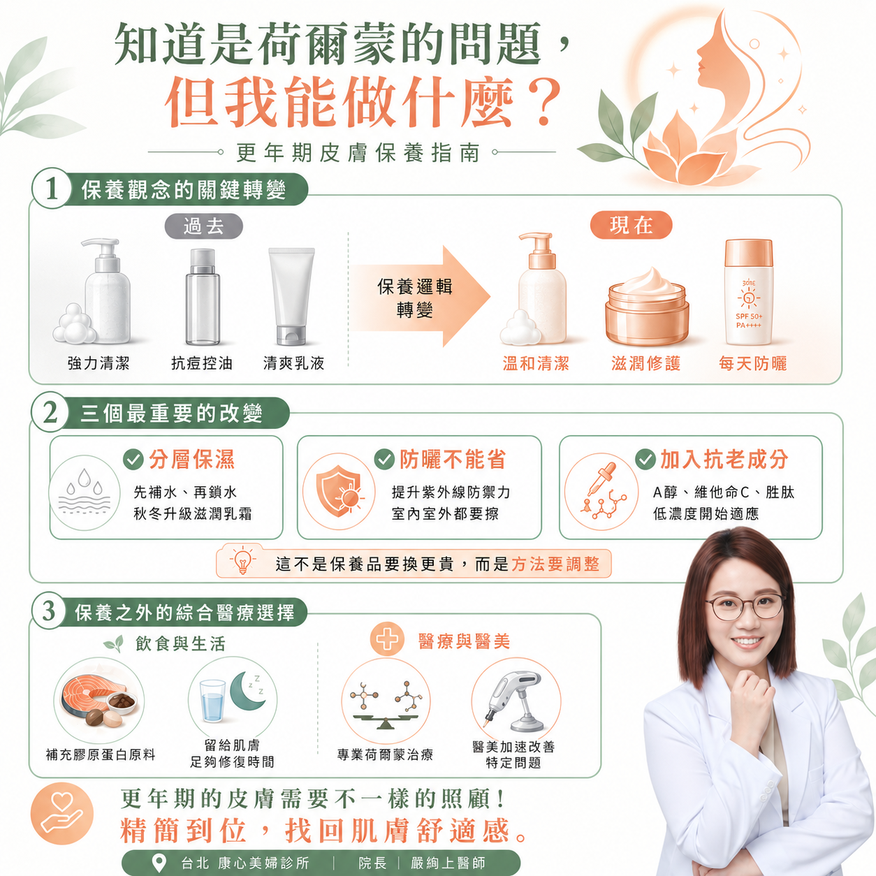 更年期皮膚怎麼救？保養調整、飲食生活、醫療選擇