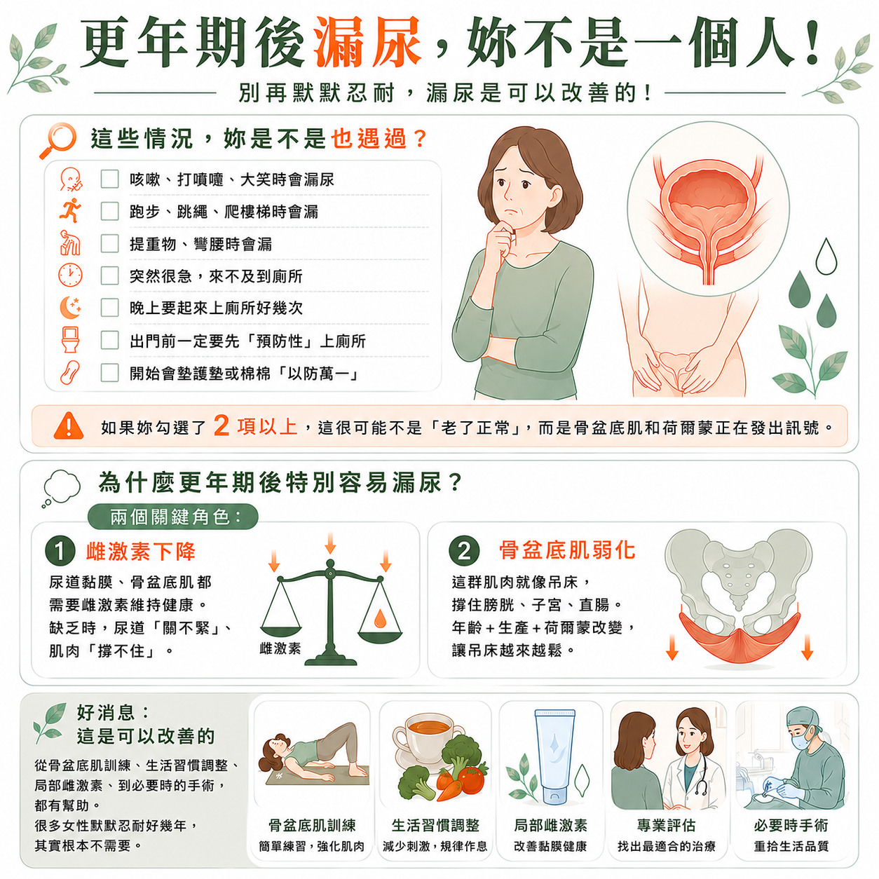 更年期漏尿原因與五大改善方式